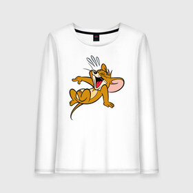 Женский лонгслив хлопок с принтом Jerry в городе Новоалтайск, 100% хлопок |  | spike | tom  jerry | tom and jerry | tomjerry | tuffy | vdgerir | мамочка два тапочка | том и джери | том и джерри