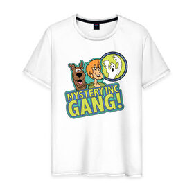 Мужская футболка хлопок с принтом Mystery Inc Gang ! в городе Новоалтайск, 100% хлопок | прямой крой, круглый вырез горловины, длина до линии бедер, слегка спущенное плечо. | scooby doo | shaggy | vdosadir | скуберт фон дуенхеймер | скуби ду | уильям ханна | шегги