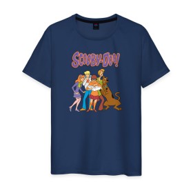 Мужская футболка хлопок с принтом Scooby-Doo в городе Новоалтайск, 100% хлопок | прямой крой, круглый вырез горловины, длина до линии бедер, слегка спущенное плечо. | fred jones | scooby doo | scrappy doo | shaggy | vdosadir | velma dinkle | велма динкли | дафна блейк | скуберт фон дуенхеймер | скуби ду | уильям ханна | фред джонс | шегги