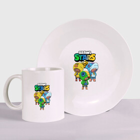 Набор: тарелка + кружка с принтом Brawl Stars Leon Trio в городе Новоалтайск, керамика | Кружка: объем — 330 мл, диаметр — 80 мм. Принт наносится на бока кружки, можно сделать два разных изображения. 
Тарелка: диаметр - 210 мм, диаметр для нанесения принта - 120 мм. | Тематика изображения на принте: brawl stars | brawl stars leon | leon | leon green | leon sally | leon shark | бравл старс | леон | леон акула | леон огонь | леон салли | леон старс