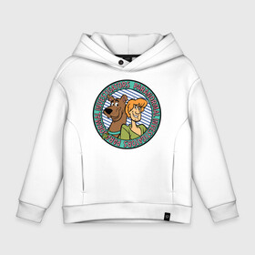 Детское худи Oversize хлопок с принтом Scooby-Doo в городе Новоалтайск, френч-терри — 70% хлопок, 30% полиэстер. Мягкий теплый начес внутри —100% хлопок | боковые карманы, эластичные манжеты и нижняя кромка, капюшон на магнитной кнопке | scooby doo | shaggy | vdosadir | скуберт фон дуенхеймер | скуби ду | уильям ханна | шегги