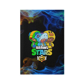 Обложка для паспорта матовая кожа с принтом Brawl Stars Leon Trio в городе Новоалтайск, натуральная матовая кожа | размер 19,3 х 13,7 см; прозрачные пластиковые крепления | brawl stars | brawl stars leon | leon | leon green | leon sally | leon shark | бравл старс | леон | леон акула | леон огонь | леон салли | леон старс