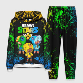 Мужской костюм 3D (с толстовкой) с принтом Brawl Stars Leon Trio в городе Новоалтайск,  |  | brawl stars | brawl stars leon | leon | leon green | leon sally | leon shark | бравл старс | леон | леон акула | леон огонь | леон салли | леон старс