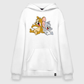 Худи SuperOversize хлопок с принтом Jerry&Tuffy в городе Новоалтайск, 70% хлопок, 30% полиэстер, мягкий начес внутри | карман-кенгуру, эластичная резинка на манжетах и по нижней кромке, двухслойный капюшон
 | spike | tom  jerry | tom and jerry | tomjerry | tuffy | vdgerir | мамочка два тапочка | том и джери | том и джерри