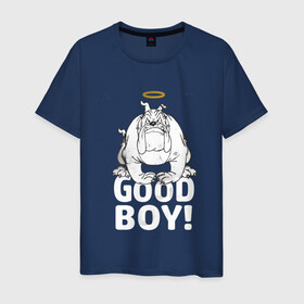 Мужская футболка хлопок с принтом Good boy! в городе Новоалтайск, 100% хлопок | прямой крой, круглый вырез горловины, длина до линии бедер, слегка спущенное плечо. | spike | tom  jerry | tom and jerry | tomjerry | tuffy | vdgerir | мамочка два тапочка | том и джери | том и джерри