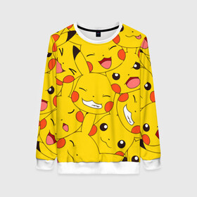 Женский свитшот 3D с принтом Pikachu в городе Новоалтайск, 100% полиэстер с мягким внутренним слоем | круглый вырез горловины, мягкая резинка на манжетах и поясе, свободная посадка по фигуре | game | pikachu | аниме | игры | манги | покемон