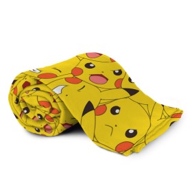 Плед 3D с принтом Pikachu в городе Новоалтайск, 100% полиэстер | закругленные углы, все края обработаны. Ткань не мнется и не растягивается | game | pikachu | аниме | игры | манги | покемон