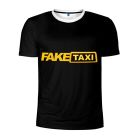 Мужская футболка 3D спортивная с принтом Fake Taxi в городе Новоалтайск, 100% полиэстер с улучшенными характеристиками | приталенный силуэт, круглая горловина, широкие плечи, сужается к линии бедра | fake taxi | faketaxi | taxi | такси | таксист | фейк такси | фейковое такси | фейктакси