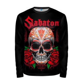 Мужской лонгслив 3D с принтом SABATON в городе Новоалтайск, 100% полиэстер | длинные рукава, круглый вырез горловины, полуприлегающий силуэт | sabaton | даниель муллбак | йоаким броден | крис рёланд | оскар монтелиус | пэр сундстрём | рикард сунден | сабатон | тоббе энглунд | томми юханссон | ханнес ван дал