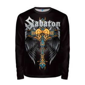 Мужской лонгслив 3D с принтом SABATON в городе Новоалтайск, 100% полиэстер | длинные рукава, круглый вырез горловины, полуприлегающий силуэт | sabaton | даниель муллбак | йоаким броден | крис рёланд | оскар монтелиус | пэр сундстрём | рикард сунден | сабатон | тоббе энглунд | томми юханссон | ханнес ван дал