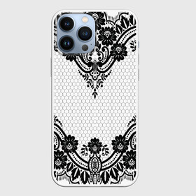 Чехол для iPhone 13 Pro Max с принтом КРУЖЕВА | WEAVING в городе Новоалтайск,  |  | Тематика изображения на принте: biohazard | ncov | ncov 2019 | биохазард | болезнь | вирусы | коронавирус | кружева | лицо | маска | накидка | распиратор | респиратор | рот | узор | ухань | эпидемия