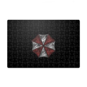 Пазл магнитный 126 элементов с принтом Umbrella Corporation в городе Новоалтайск, полимерный материал с магнитным слоем | 126 деталей, размер изделия —  180*270 мм | 2 | biohazard | claire | evil | horror | raccoon | resident | survival | t virus | t вирус | выживание | зла | кеннеди | клэр | леон | обитель | раккун | редфилд | скотт | ужас