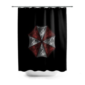Штора 3D для ванной с принтом Umbrella Corporation в городе Новоалтайск, 100% полиэстер | плотность материала — 100 г/м2. Стандартный размер — 146 см х 180 см. По верхнему краю — пластиковые люверсы для креплений. В комплекте 10 пластиковых колец | 2 | biohazard | claire | evil | horror | raccoon | resident | survival | t virus | t вирус | выживание | зла | кеннеди | клэр | леон | обитель | раккун | редфилд | скотт | ужас