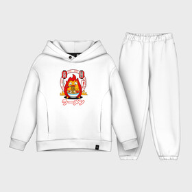 Детский костюм хлопок Oversize с принтом Кальцифер в городе Новоалтайск,  |  | calcifer | howl no ugoku shiro | howls moving castle | гибли | кальцифер | рамен.огонёк | ходячий замок хаула