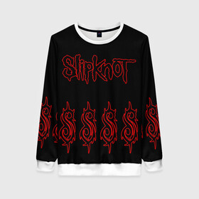 Женский свитшот 3D с принтом Slipknot (5) в городе Новоалтайск, 100% полиэстер с мягким внутренним слоем | круглый вырез горловины, мягкая резинка на манжетах и поясе, свободная посадка по фигуре | devil | metal | music | rock | satana | slipknot | дьявол | метал | музыка | рок | сатана | слипкнот