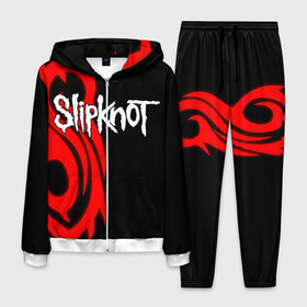 Мужской костюм 3D с принтом Slipknot (7) в городе Новоалтайск, 100% полиэстер | Манжеты и пояс оформлены тканевой резинкой, двухслойный капюшон со шнурком для регулировки, карманы спереди | devil | metal | music | rock | satana | slipknot | дьявол | метал | музыка | рок | сатана | слипкнот