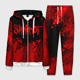 Мужской костюм 3D с принтом Slipknot (9) в городе Новоалтайск, 100% полиэстер | Манжеты и пояс оформлены тканевой резинкой, двухслойный капюшон со шнурком для регулировки, карманы спереди | devil | metal | music | rock | satana | slipknot | дьявол | метал | музыка | рок | сатана | слипкнот