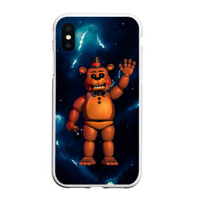 Чехол для iPhone XS Max матовый Five Nights At Freddys: в городе Новоалтайск, Силикон | Область печати: задняя сторона чехла, без боковых панелей | 5 ночей с фредди | five nights at freddys | fnaf | horror | nightmare | страшилки | ужасы | фнаф | фредди фазбер | хоррор