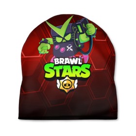 Шапка 3D с принтом BRAWL STARS VIRUS 8-BIT в городе Новоалтайск, 100% полиэстер | универсальный размер, печать по всей поверхности изделия | 8 bit | 8 бит | bibi | brawl stars | crow | el brown | leon | leon shark | max | mr.p | sally leon | shark | stars | virus | werewolf | акула | биби | вирус | ворон | леон | оборотень | пингвин