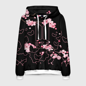 Мужская толстовка 3D с принтом BTS в городе Новоалтайск, 100% полиэстер | двухслойный капюшон со шнурком для регулировки, мягкие манжеты на рукавах и по низу толстовки, спереди карман-кенгуру с мягким внутренним слоем. | Тематика изображения на принте: bangtan | bighit | boy | fake love | j hope | jimin | jin | jungkook | korea | kpop | live | luv | mic drop | rm | suga | v | with | бтс | кей | поп