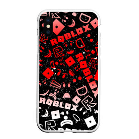Чехол для iPhone XS Max матовый с принтом Roblox в городе Новоалтайск, Силикон | Область печати: задняя сторона чехла, без боковых панелей | dynablocks | for kids | funny | roblox | robux | roleplay | белый | блоки | вселенная | герои | красный | кубики | роблокс | симулятор