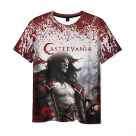 Мужская футболка 3D с принтом Castlevania в городе Новоалтайск, 100% полиэфир | прямой крой, круглый вырез горловины, длина до линии бедер | Тематика изображения на принте: castlevania | аниме | кастлваниа | кяссуруваниа | сериал | фэнтази