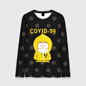 Мужской лонгслив 3D с принтом COVID-19 Южный парк в городе Новоалтайск, 100% полиэстер | длинные рукава, круглый вырез горловины, полуприлегающий силуэт | 2019   ncov | coronavirus | covid | covid 19 | ncov | south park | sp | болезнь | вирус | кайл  брофловски | карантин | картман | кеннет | корона | коронавирус | короновирус | марш | пандемия | саус парк | сауспарк | стэн | стэнли