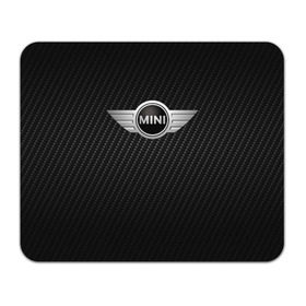 Коврик для мышки прямоугольный с принтом MINI COOPER CARBON в городе Новоалтайск, натуральный каучук | размер 230 х 185 мм; запечатка лицевой стороны | auto | bmw | carbon | motorspminicooper | motorsport | rt | авто | автомобиль | бмв | карбон | мини | миник | миникупер | моторспорт