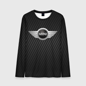 Мужской лонгслив 3D с принтом MINI COOPER CARBON в городе Новоалтайск, 100% полиэстер | длинные рукава, круглый вырез горловины, полуприлегающий силуэт | auto | bmw | carbon | motorspminicooper | motorsport | rt | авто | автомобиль | бмв | карбон | мини | миник | миникупер | моторспорт