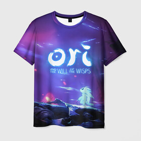 Мужская футболка 3D с принтом Ori and the Will of the Wisps в городе Новоалтайск, 100% полиэфир | прямой крой, круглый вырез горловины, длина до линии бедер | ori | ori and the will of the wisps | игра | игры | ори | ори 2 | платформер