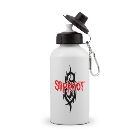 Бутылка спортивная с принтом SLIPKNOT в городе Новоалтайск, металл | емкость — 500 мл, в комплекте две пластиковые крышки и карабин для крепления | slipknot | джей вайнберг | джеймс рут | джои джордисон | донни стили | кори тейлор | крис фен | крэйг джонс | мик томсон | пол греи | слипкнот | шон крэхан