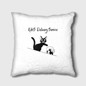 Подушка 3D с принтом Kikis Delivery Service в городе Новоалтайск, наволочка – 100% полиэстер, наполнитель – холлофайбер (легкий наполнитель, не вызывает аллергию). | состоит из подушки и наволочки. Наволочка на молнии, легко снимается для стирки | ведьмина служба доставки | студия гибли | хаяо миядзаки
