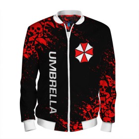 Мужской бомбер 3D с принтом UMBRELLA CORP в городе Новоалтайск, 100% полиэстер | застегивается на молнию, по бокам два кармана без застежек, по низу бомбера и на воротнике - эластичная резинка | Тематика изображения на принте: ada wong | biohazard | leon | nemesis | project resistance | raccoon city | re | re3 | resident evil | resident evil 3 | rpd | stars | umbrella | ада вонг | амбрелла | немезис | ужасы