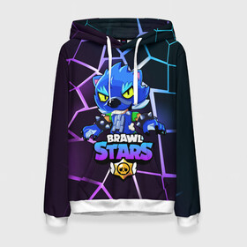 Женская толстовка 3D с принтом BRAWL STARS LEON в городе Новоалтайск, 100% полиэстер  | двухслойный капюшон со шнурком для регулировки, мягкие манжеты на рукавах и по низу толстовки, спереди карман-кенгуру с мягким внутренним слоем. | bibi | brawl | brawl stars | crow | leon | max | sally | shark | stars | акула | биби | бравл | бравл старс | браво старс | игра | компьютерная | кров | леон | леон акула | старс | шарк