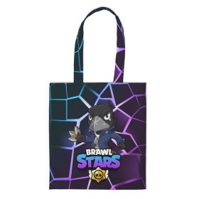 Сумка 3D повседневная с принтом BRAWL STARS CROW в городе Новоалтайск, 100% полиэстер | Плотность: 200 г/м2; Размер: 34×35 см; Высота лямок: 30 см | bibi | brawl | brawl stars | crow | leon | max | sally | shark | stars | акула | биби | бравл | бравл старс | браво старс | игра | компьютерная | кров | леон | леон акула | старс | шарк