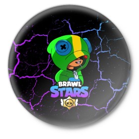 Значок с принтом BRAWL STARS LEON в городе Новоалтайск,  металл | круглая форма, металлическая застежка в виде булавки | Тематика изображения на принте: bibi | brawl | brawl stars | crow | leon | max | sally | shark | stars | акула | биби | бравл | бравл старс | браво старс | игра | компьютерная | кров | леон | леон акула | старс | шарк