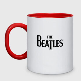 Кружка двухцветная с принтом The Beatles в городе Новоалтайск, керамика | объем — 330 мл, диаметр — 80 мм. Цветная ручка и кайма сверху, в некоторых цветах — вся внутренняя часть | Тематика изображения на принте: the beatles | арт | бит | музыка | поп музыка | психоделический рок | рок | рок группа | рок н ролл | хард рок
