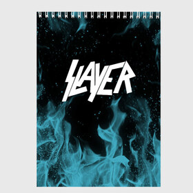 Скетчбук с принтом Slayer в городе Новоалтайск, 100% бумага
 | 48 листов, плотность листов — 100 г/м2, плотность картонной обложки — 250 г/м2. Листы скреплены сверху удобной пружинной спиралью | music | rock | slayer | музыка | рок | слеер | слэер | слэйер