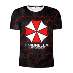 Мужская футболка 3D спортивная с принтом UMBRELLA CORP в городе Новоалтайск, 100% полиэстер с улучшенными характеристиками | приталенный силуэт, круглая горловина, широкие плечи, сужается к линии бедра | ada wong | biohazard | leon | nemesis | project resistance | raccoon city | re | re3 | resident evil | resident evil 3 | rpd | stars | umbrella | ада вонг | амбрелла | немезис | ужасы