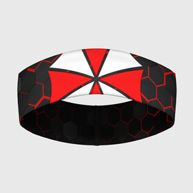 Повязка на голову 3D с принтом UMBRELLA CORP в городе Новоалтайск,  |  | ada wong | biohazard | leon | nemesis | project resistance | raccoon city | re | re3 | resident evil | resident evil 3 | rpd | stars | umbrella | ада вонг | амбрелла | немезис | ужасы