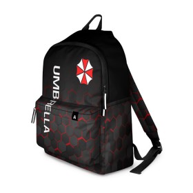 Рюкзак 3D с принтом UMBRELLA CORP в городе Новоалтайск, 100% полиэстер | лямки с регулируемой длиной, сверху петелька, чтобы рюкзак можно было повесить на вешалку. Основное отделение закрывается на молнию, как и внешний карман. Внутри два дополнительных кармана, один из которых закрывается на молнию. По бокам два дополнительных кармашка | ada wong | biohazard | leon | nemesis | project resistance | raccoon city | re | re3 | resident evil | resident evil 3 | rpd | stars | umbrella | ада вонг | амбрелла | немезис | ужасы