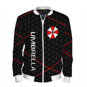 Мужской бомбер 3D с принтом UMBRELLA CORP в городе Новоалтайск, 100% полиэстер | застегивается на молнию, по бокам два кармана без застежек, по низу бомбера и на воротнике - эластичная резинка | Тематика изображения на принте: ada wong | biohazard | leon | nemesis | project resistance | raccoon city | re | re3 | resident evil | resident evil 3 | rpd | stars | umbrella | ада вонг | амбрелла | немезис | ужасы