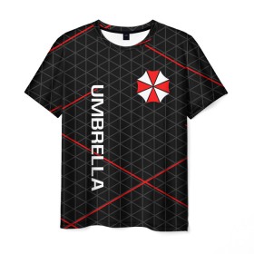 Мужская футболка 3D с принтом UMBRELLA CORP в городе Новоалтайск, 100% полиэфир | прямой крой, круглый вырез горловины, длина до линии бедер | ada wong | biohazard | leon | nemesis | project resistance | raccoon city | re | re3 | resident evil | resident evil 3 | rpd | stars | umbrella | ада вонг | амбрелла | немезис | ужасы
