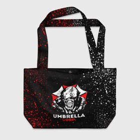 Пляжная сумка 3D с принтом RESIDENT EVIL 3  в городе Новоалтайск, 100% полиэстер | застегивается на металлическую кнопку; внутренний карман застегивается на молнию. Стенки укреплены специальным мягким материалом, чтобы защитить содержимое от несильных ударов
 | ada wong | biohazard | leon | nemesis | project resistance | raccoon city | re | re3 | resident evil | resident evil 3 | rpd | stars | umbrella | ада вонг | амбрелла | немезис | ужасы