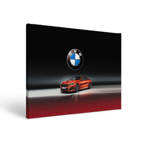Холст прямоугольный с принтом BMW в городе Новоалтайск, 100% ПВХ |  | bmw | car | germany | prestige | red | автомобиль | бмв | германия | красный | престиж