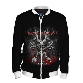 Мужской бомбер 3D с принтом Arch Enemy 25 в городе Новоалтайск, 100% полиэстер | застегивается на молнию, по бокам два кармана без застежек, по низу бомбера и на воротнике - эластичная резинка | Тематика изображения на принте: 