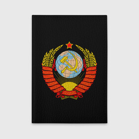 Обложка для автодокументов с принтом СССР в городе Новоалтайск, натуральная кожа |  размер 19,9*13 см; внутри 4 больших “конверта” для документов и один маленький отдел — туда идеально встанут права | Тематика изображения на принте: 9 | 9 мая | may 9 | nine | victory day | великая отечественная война | вов | георгиевская лента | победа | праздник | серп и молот | ссср | флаг над рейхстагом