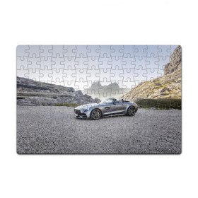 Пазл магнитный 126 элементов с принтом Mercedes V8 Biturbo в городе Новоалтайск, полимерный материал с магнитным слоем | 126 деталей, размер изделия —  180*270 мм | cabriolet | car | germany | mercedes | mountains | nature | v 8 biturbo | автомобиль | германия | горы | кабриолет | мерседес | природа