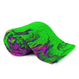 Плед 3D с принтом ОГОНЬ ГЛИТЧ в городе Новоалтайск, 100% полиэстер | закругленные углы, все края обработаны. Ткань не мнется и не растягивается | abstraction | fire | flame | geometry | hexagon | neon | paints | stripes | texture | triangle | абстракция | брызги | геометрия | краски | неон | неоновый | огонь | соты | текстура