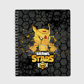 Тетрадь с принтом Brawl stars mecha crow в городе Новоалтайск, 100% бумага | 48 листов, плотность листов — 60 г/м2, плотность картонной обложки — 250 г/м2. Листы скреплены сбоку удобной пружинной спиралью. Уголки страниц и обложки скругленные. Цвет линий — светло-серый
 | 8 bit | bibi | brawl stars | colt | crow | el brown | leon | leon shark | max | mech | mecha crow | mr.p | sally leon | shark | virus 8 bit | берли | биби | бравл старс | ворон | кольт | леон | макс | шелли